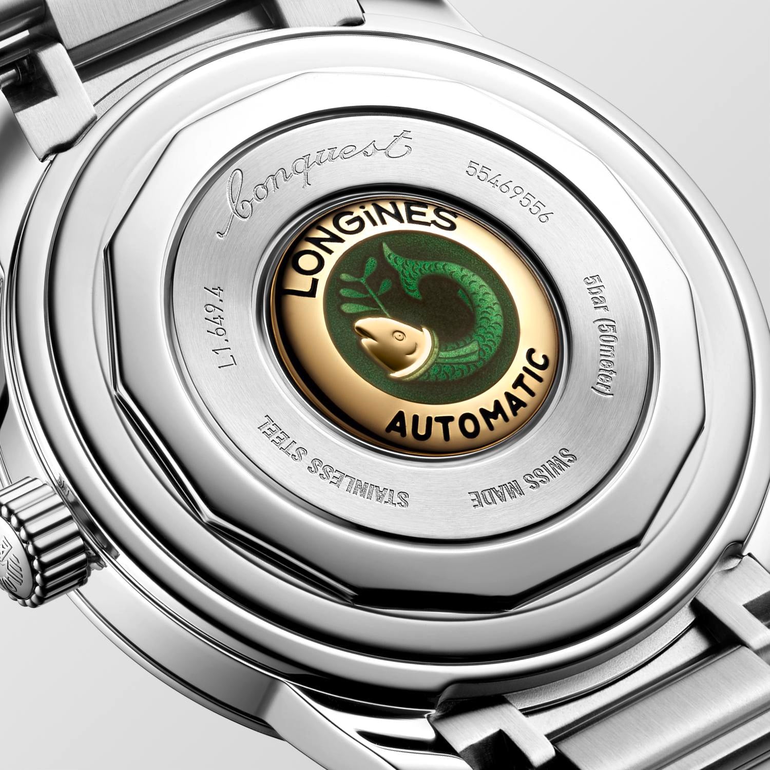 Gents Longines Conquest Heritage Auto 38mm Steel Black Dial