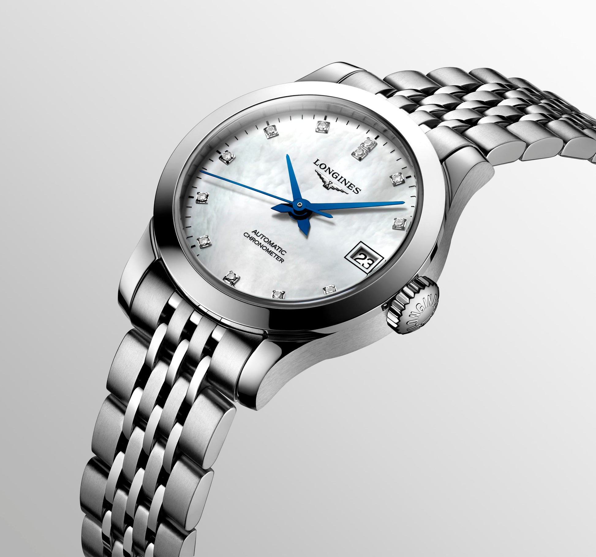 Ladies Stainless Steel Longines Record collection L2.320.4.87.6