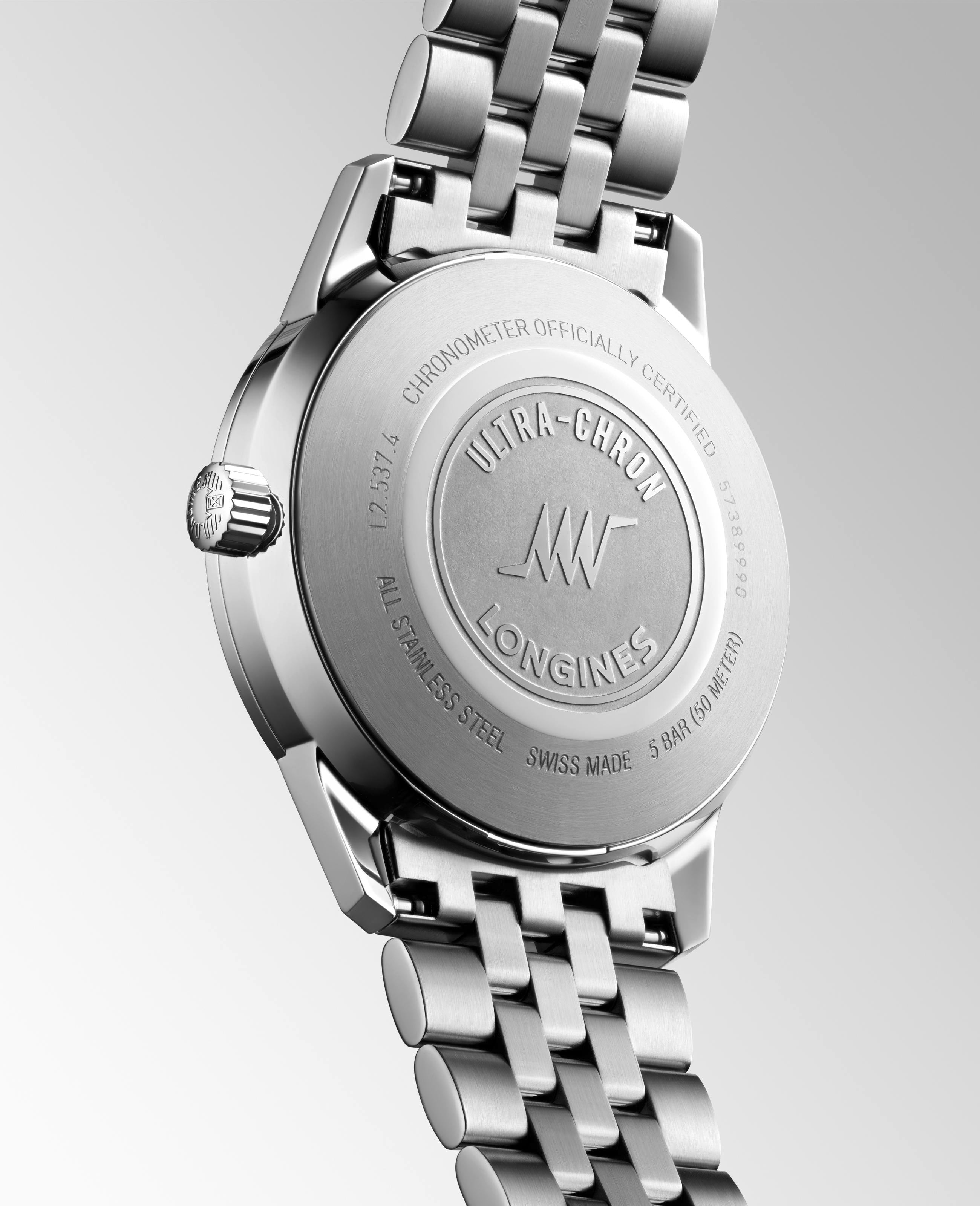 Gents Longines Ultra Chron Classic Auto 37mm Steel Silver Dial L2.537.4.72.6