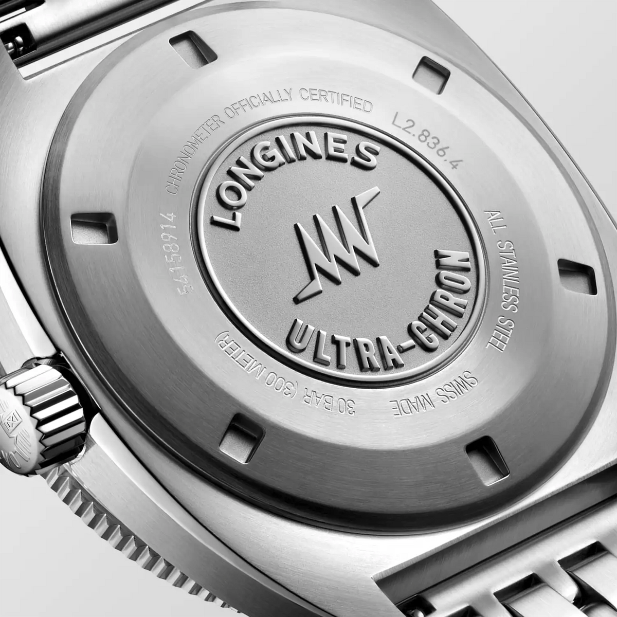 Men&#39;s Longines Stainless Steel Longines Ultra-Chron Watch - L2.836.4.52.6