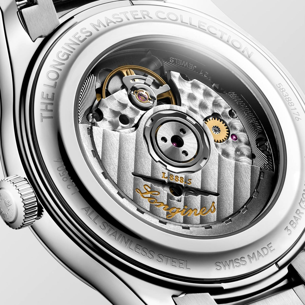Gents Longines 41mm Master Collection Automatic Steel Bracelet Blue Arabic Numeral Dial L2.950.4.93.6