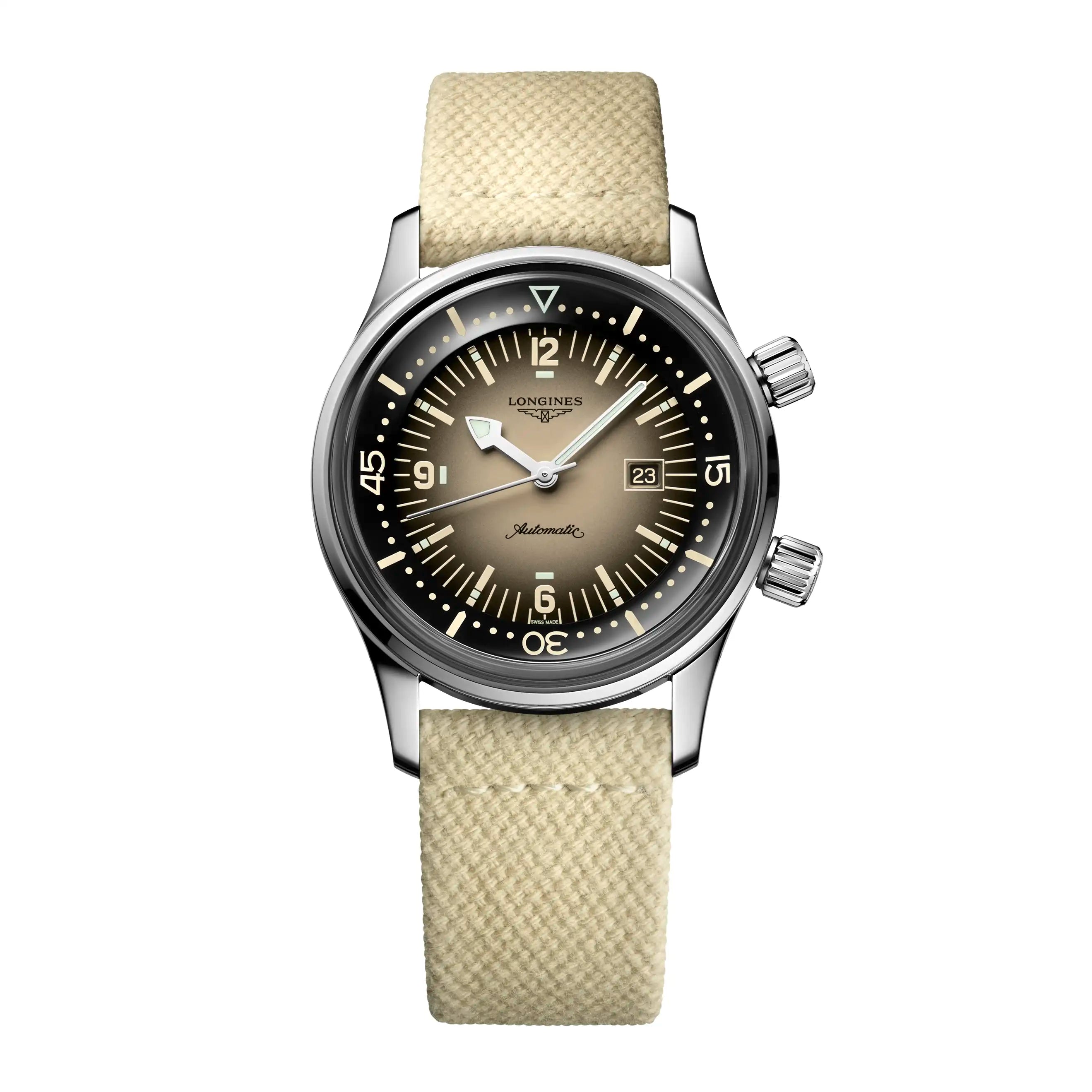 Ladies Longines Stainless Steel Longines Legend Diver Watch - L3.374.4.30.2