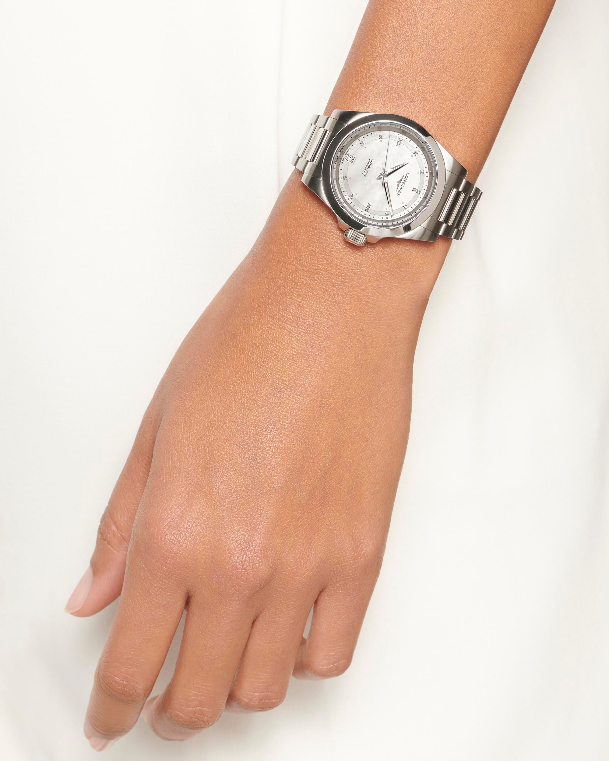 Ladies Longines Stainless Steel Conquest Classic - L3.430.4.87.6