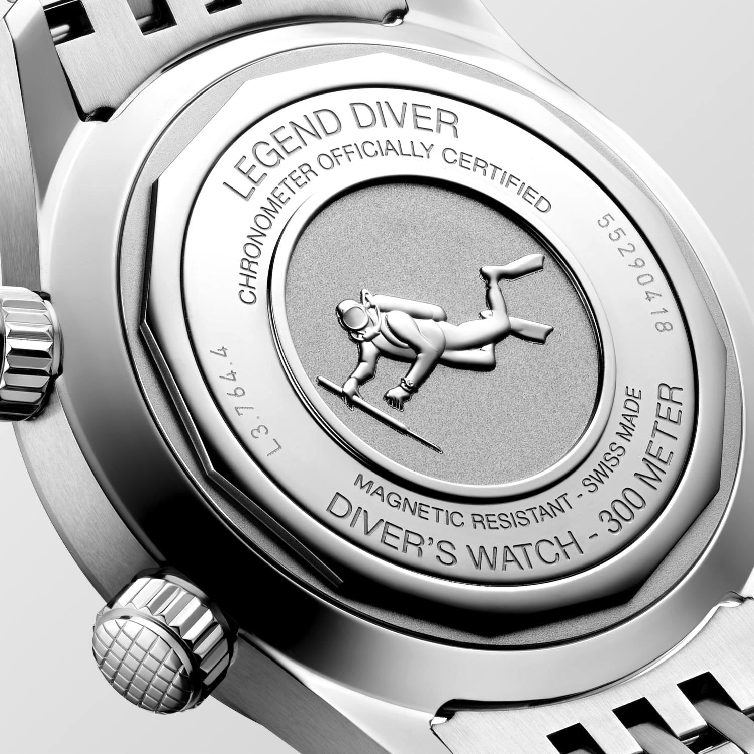 Gents Longines Legend Diver 39mm Steel Bracelet Green Dial