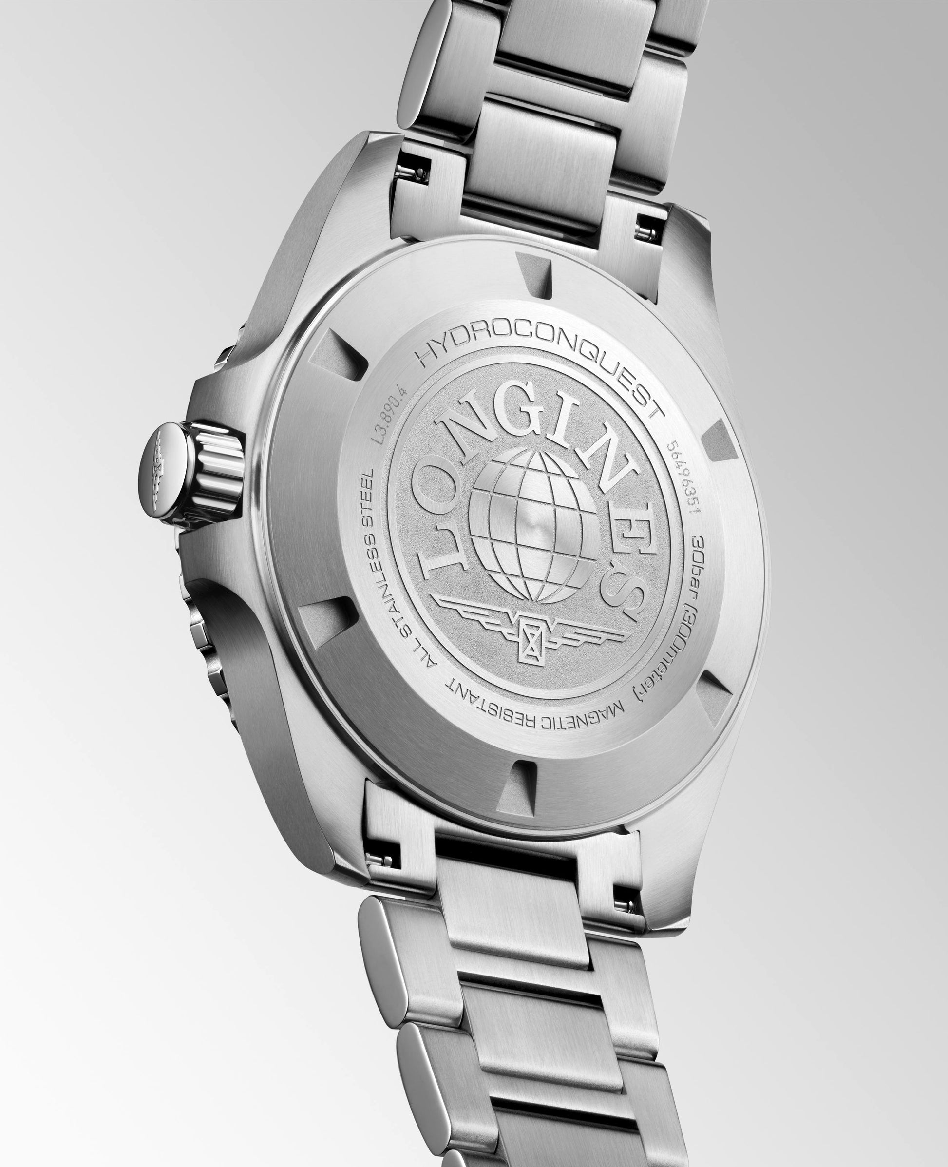 Gents Longines Hydroconquest Auto 43mm Steel Black Dial Date