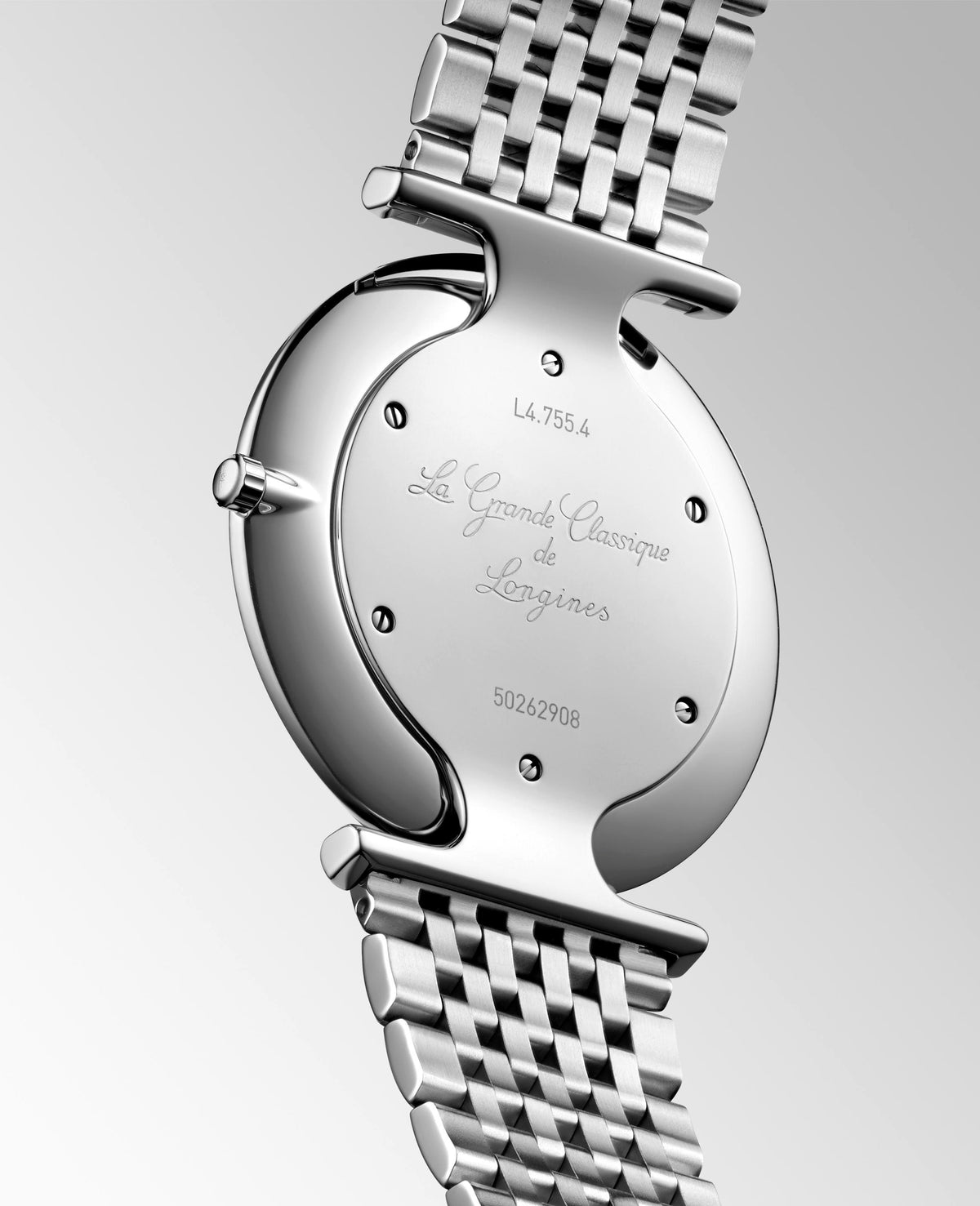Gents Longines la Grande Classique Steel Bracelet Blue Roman Numeral Dial 36mm