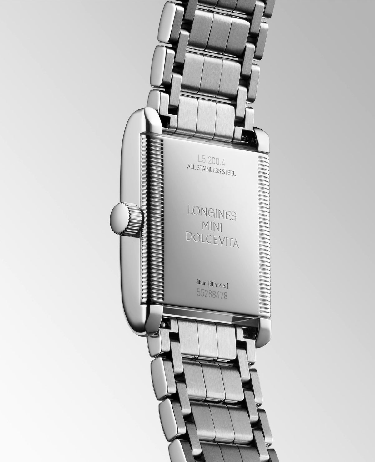 Ladies Longines Mini Dolcevita Steel Bracelet and Case Snow-Set Diamond and White Mother of Pearl Dial 0.268ct L5.200.4.87.6