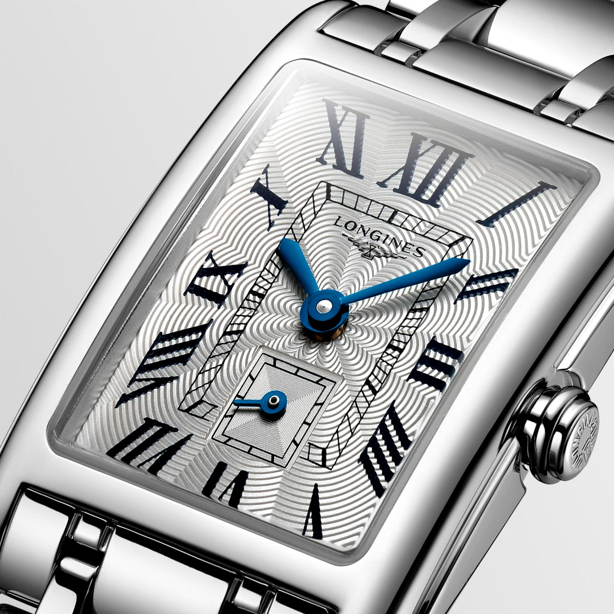 Ladies Longines Dolce Vita 32mm Steel Bracelet and Case Silver Roman Numeral Dial L5.255.4.71.6