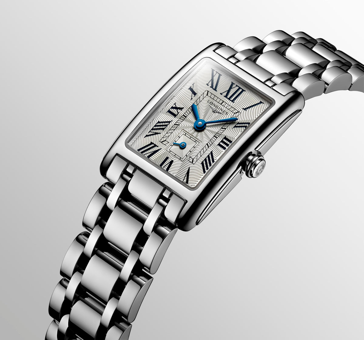 Ladies Longines Dolce Vita 32mm Steel Bracelet and Case Silver Roman Numeral Dial L5.255.4.71.6