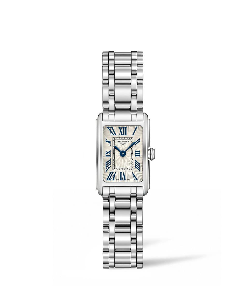 Ladies Longines Dolce Vita 17mm x 27mm Steel Bracelet Silver Dial L5.258.4.71.6