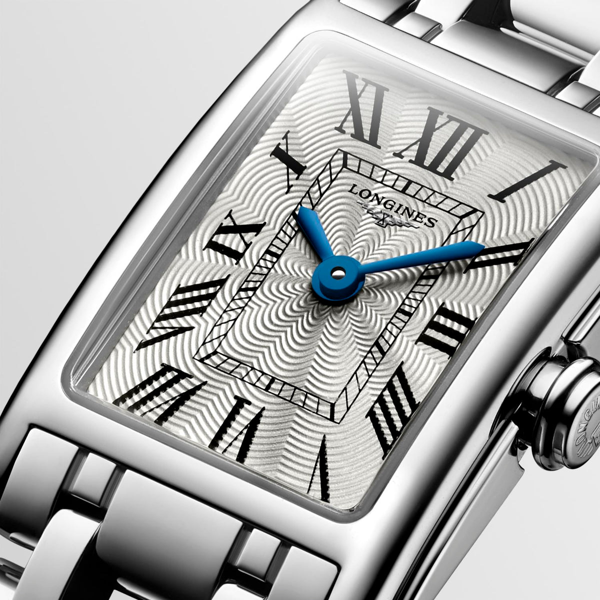 Ladies Longines Dolce Vita 17mm x 27mm Steel Bracelet Silver Dial L5.258.4.71.6