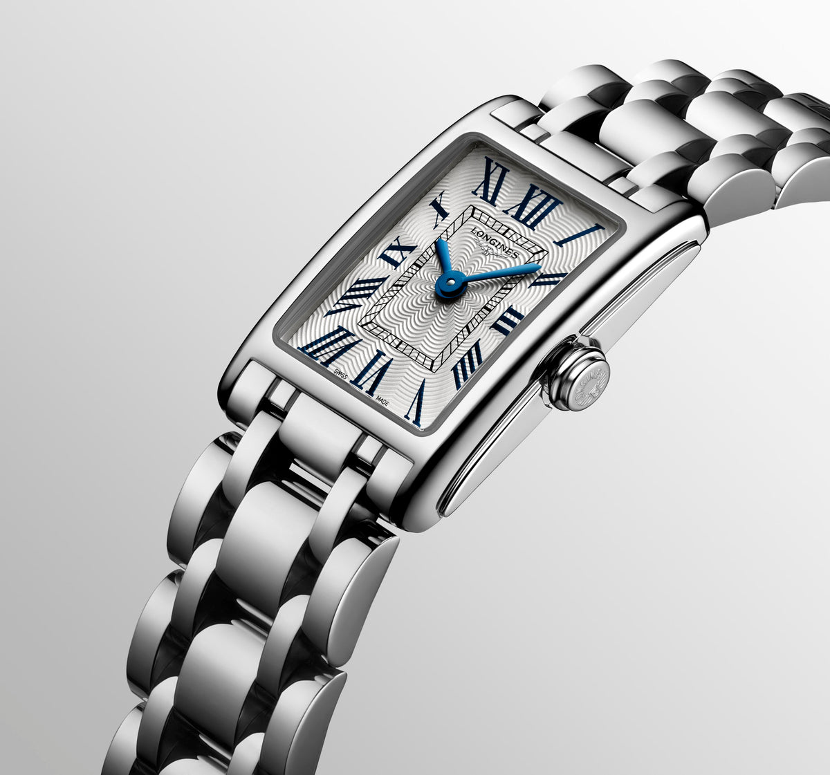 Ladies Longines Dolce Vita 17mm x 27mm Steel Bracelet Silver Dial L5.258.4.71.6