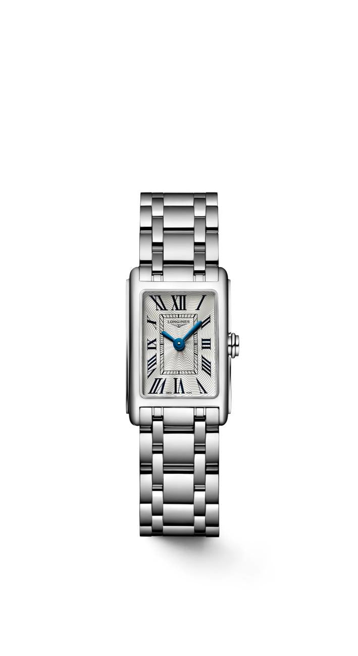 Ladies Longines Dolce Vita 17mm x 27mm Steel Bracelet Silver Dial L5.258.4.71.6