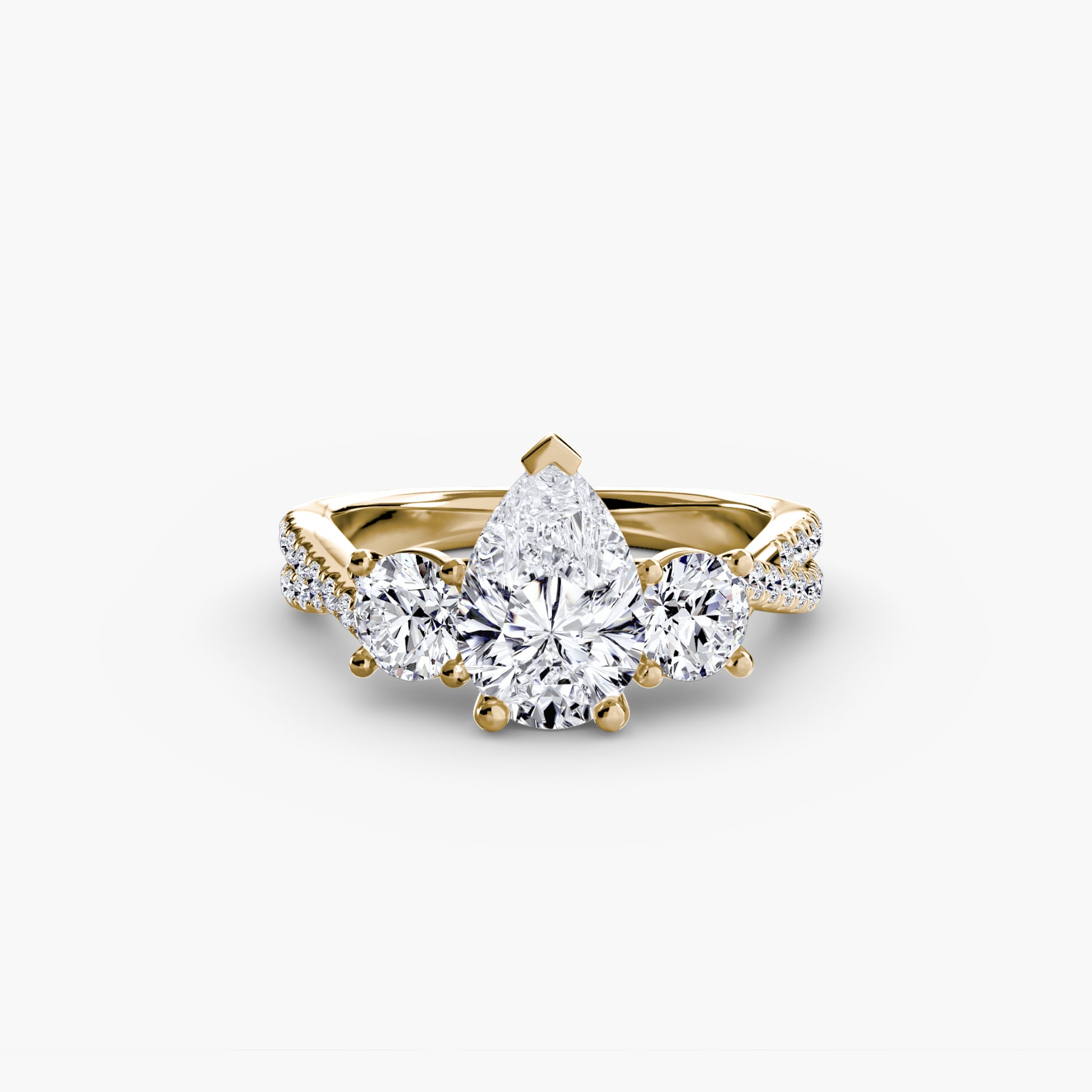 Three-Stone with Pavé Band 2