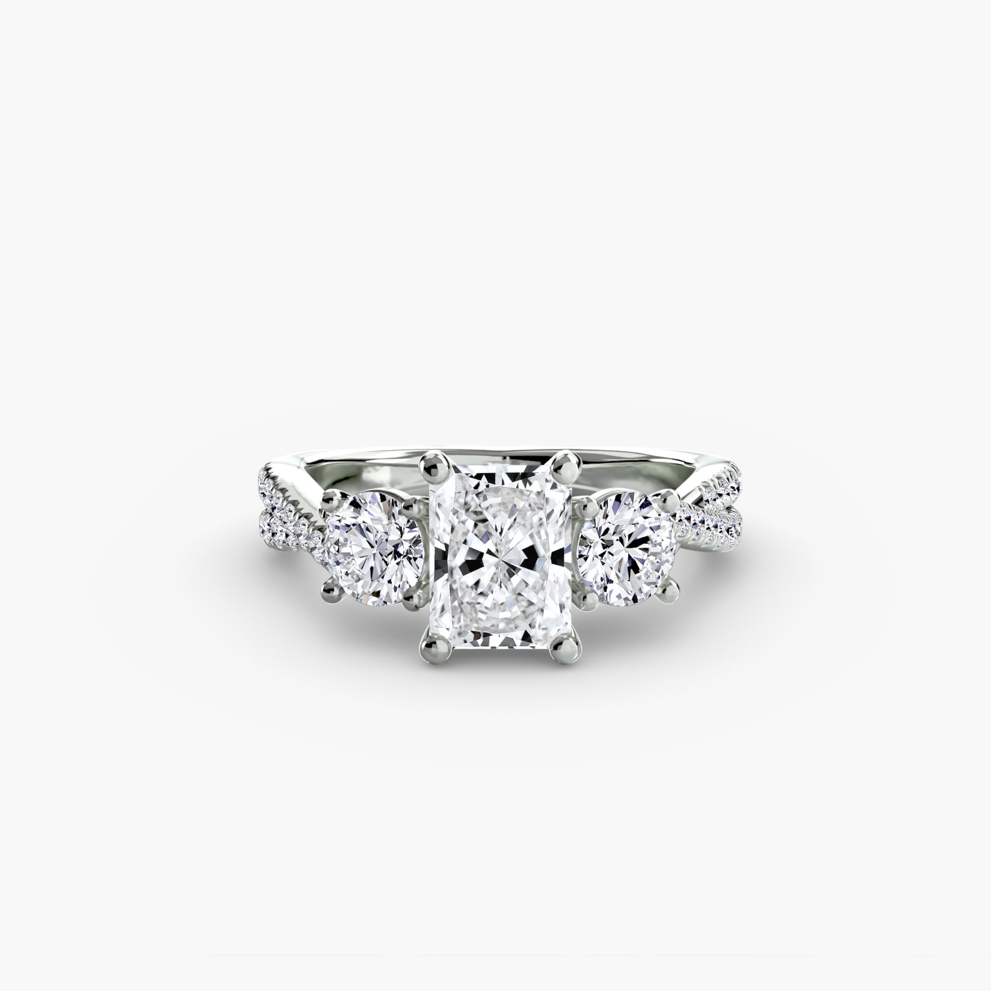 Three-Stone with Pavé Band 2