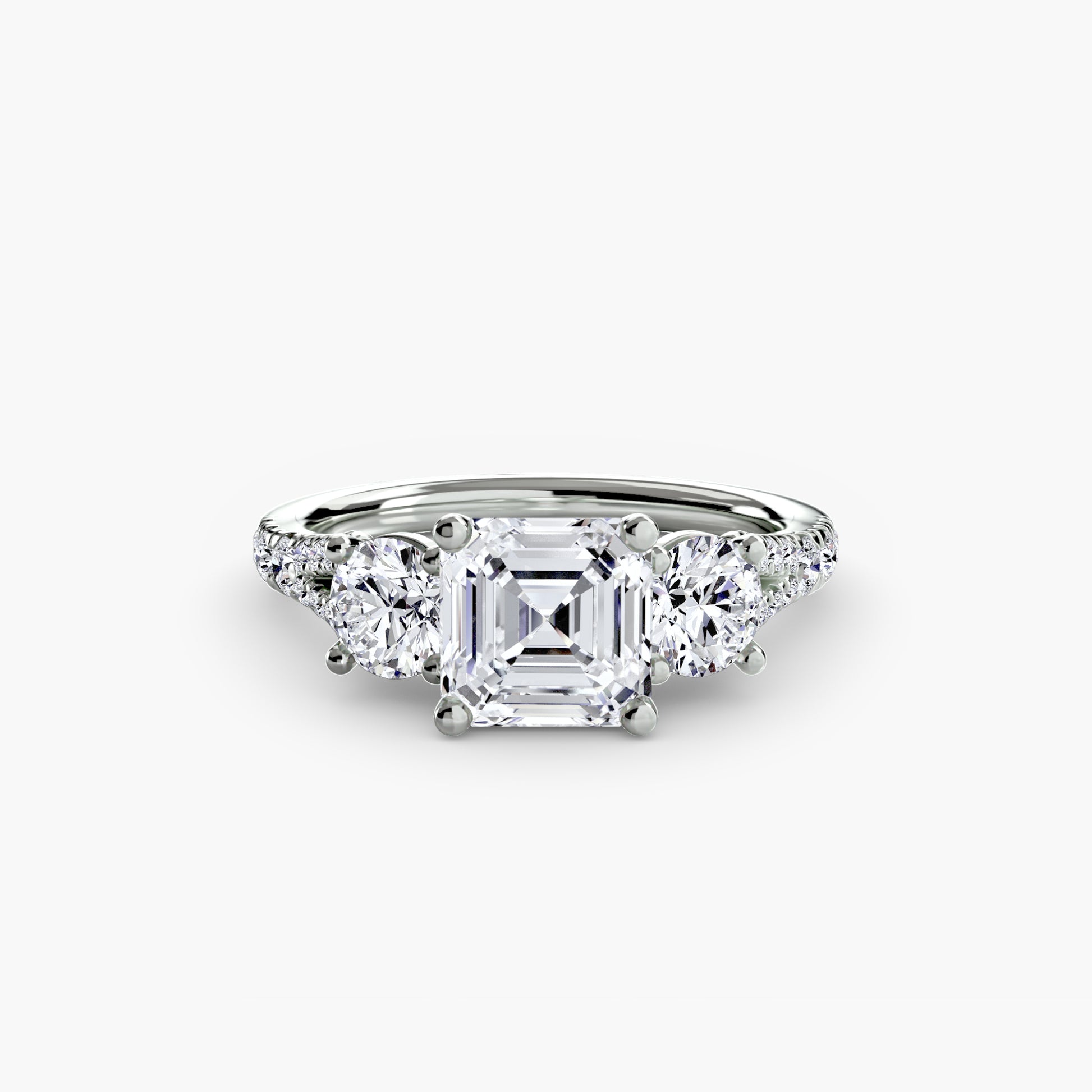 Three-Stone with Pavé Band 3