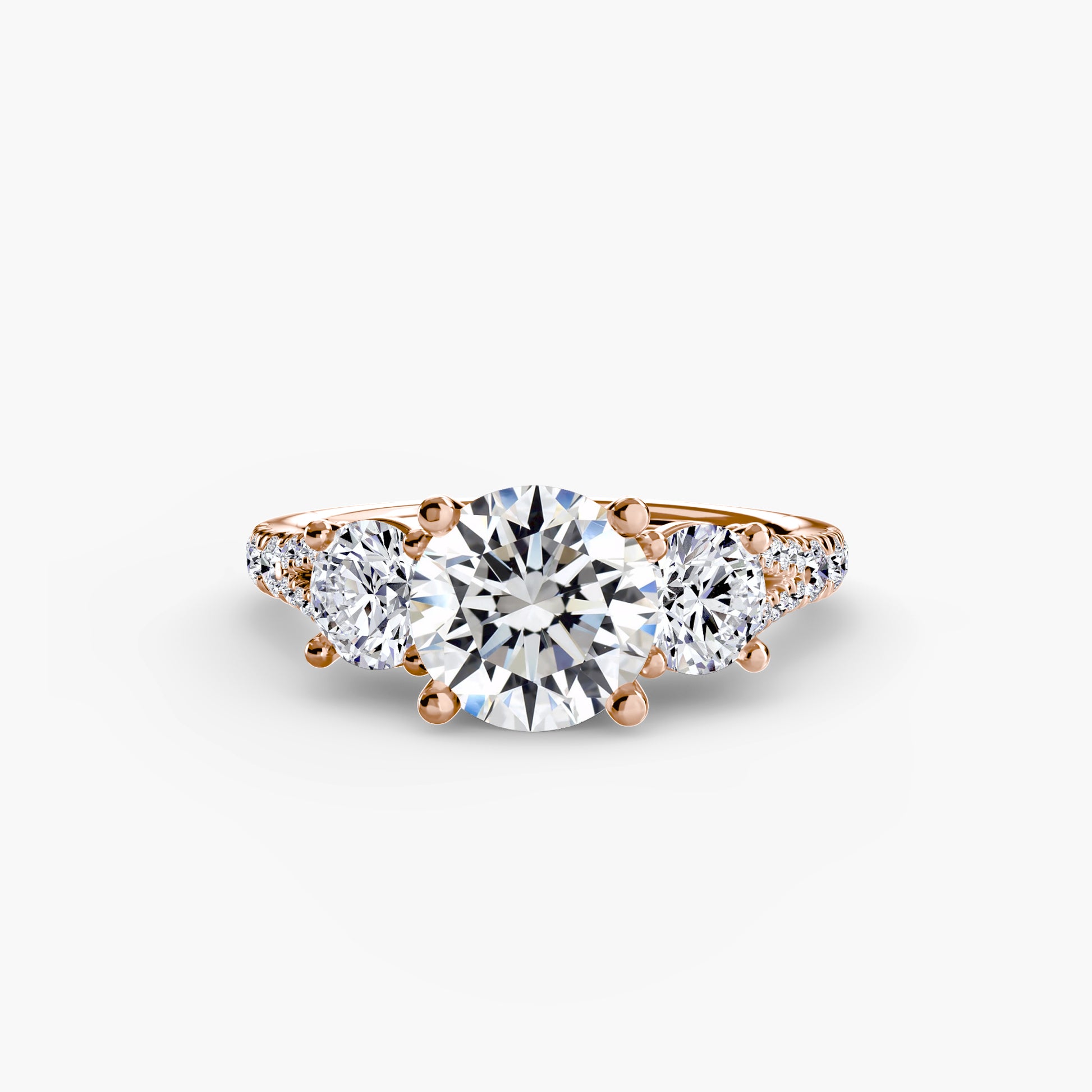 Three-Stone with Pavé Band 3