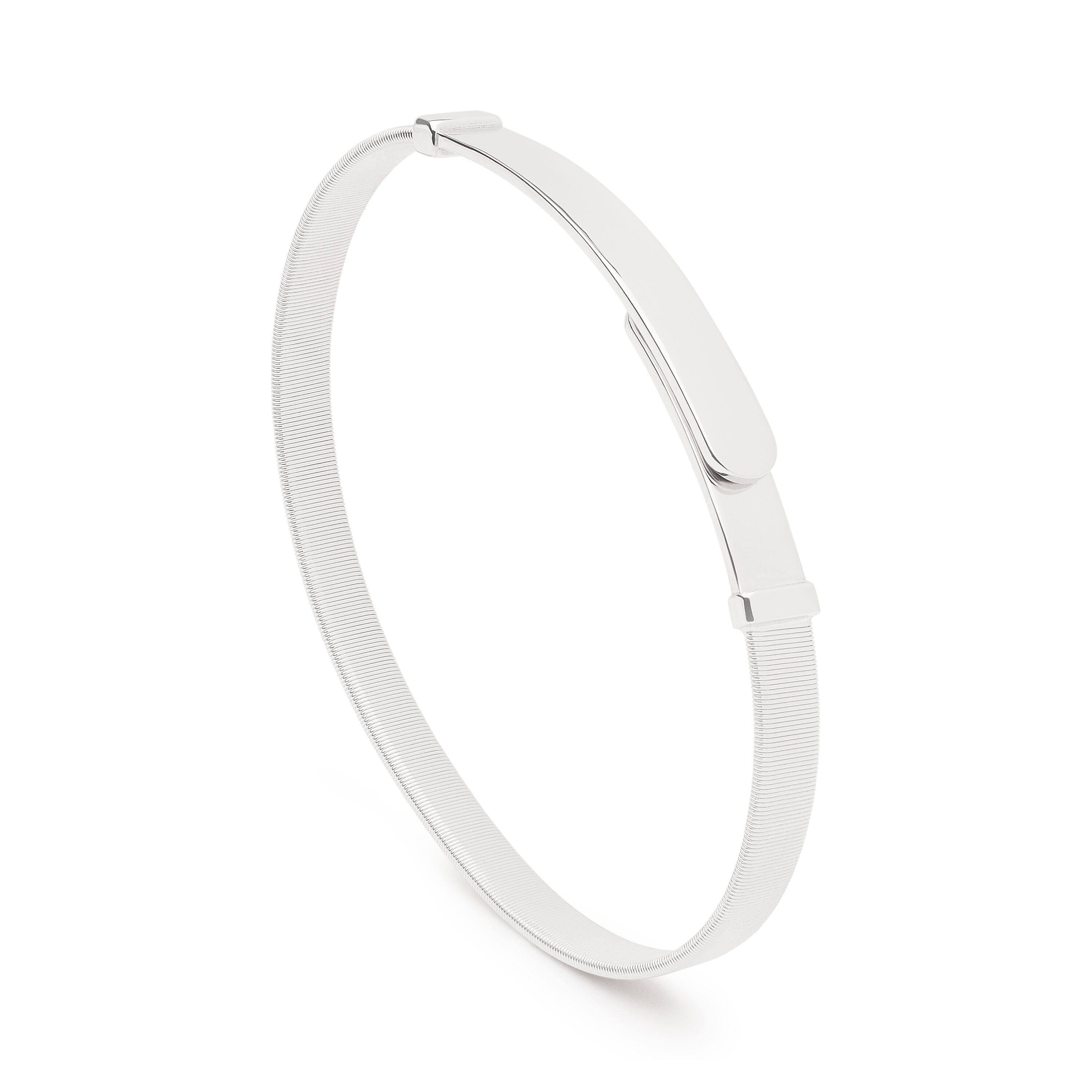 Masai 18ct White Gold Large Bangle