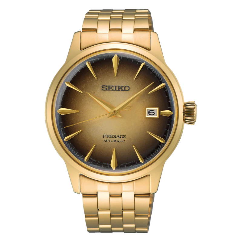 Gents Seiko Presage Automatic ‘Half and half’ Bronze/Champagne Index Dial Date