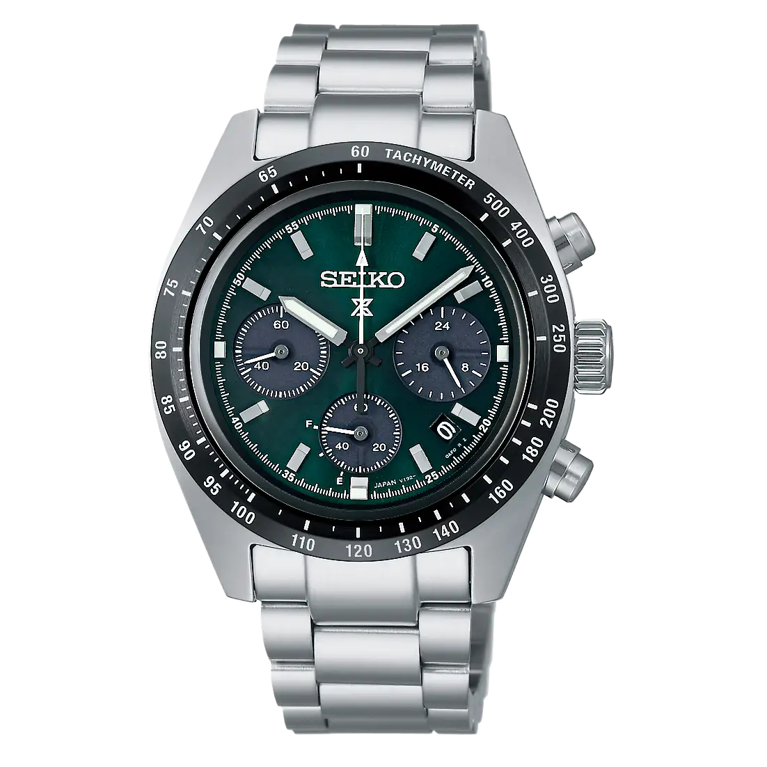 Gents Seiko Prospex ‘Deep Green’ Speedtimer Solar Chronograph Green Dial Date