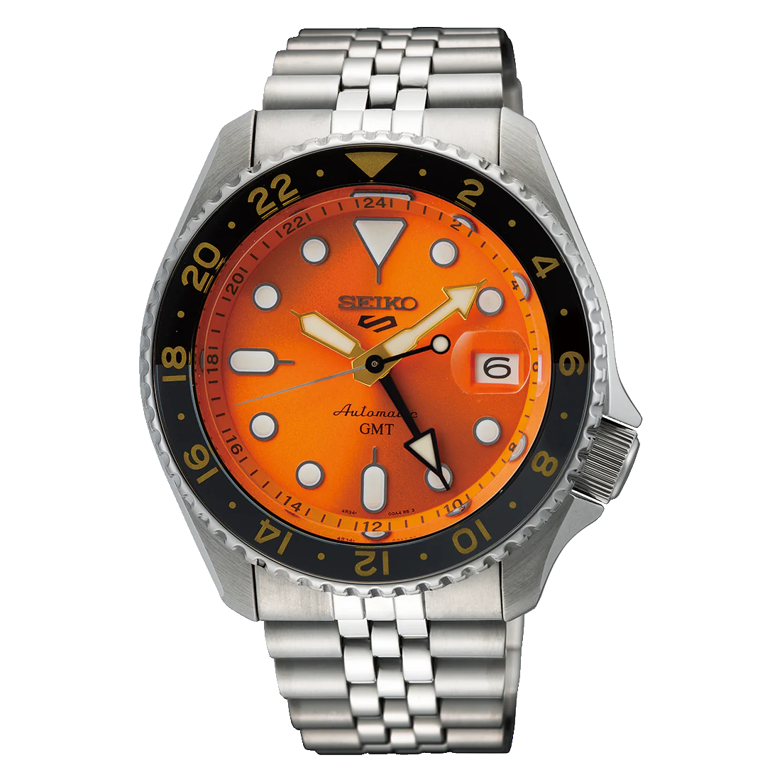 Gents Seiko 5 Sports Automatic GMT Mikan Orange SKX Re-interpretation Orange Dial Date