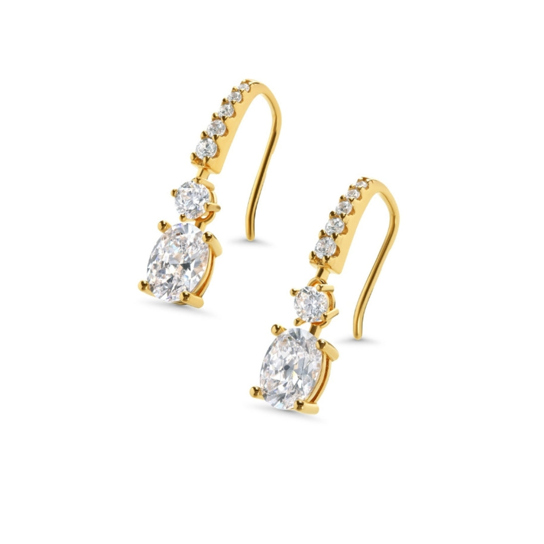 Carat London Thea Drop Oval 18K Gold Vermeil