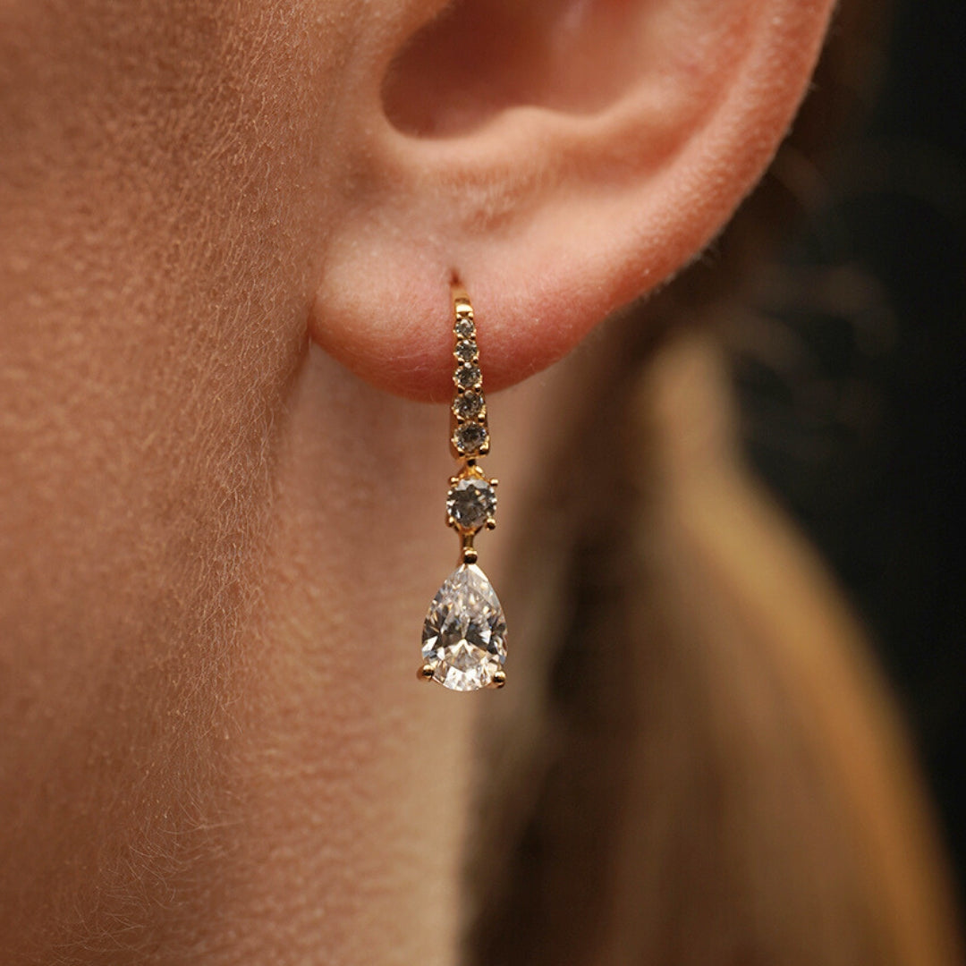 Carat London Thea Drop Oval 18K Gold Vermeil