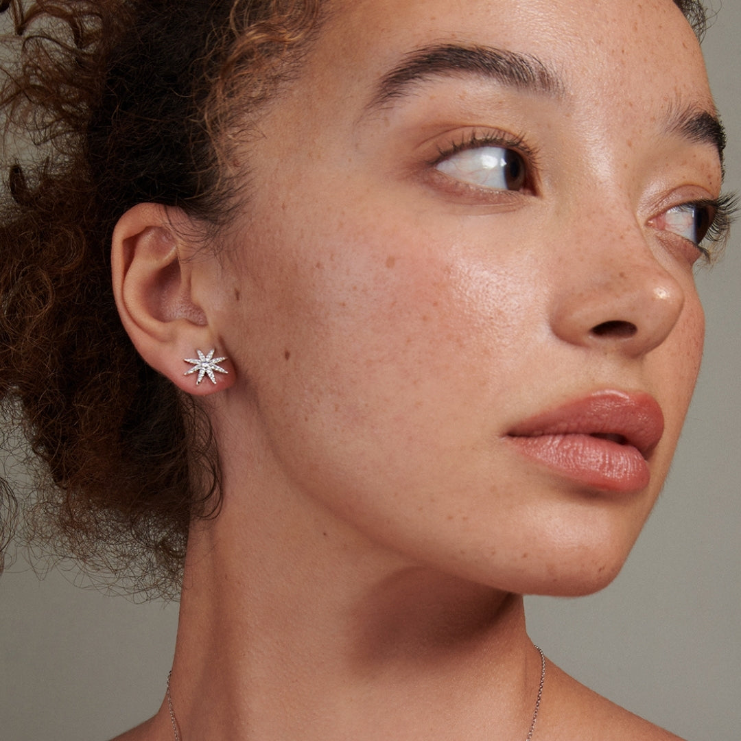 Silver Carat Vega Stud Earrings 23764-1