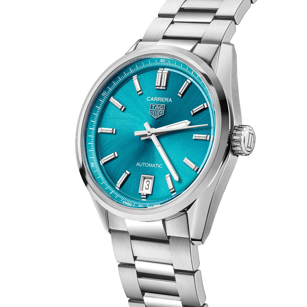 Tag Heuer Carrera Automatic 36mm Steel Bracelet Green Dial