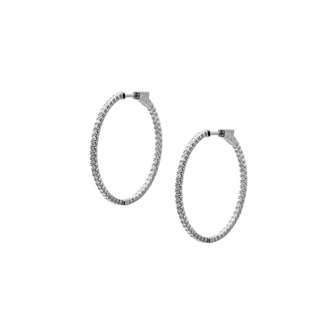 Carat London Silver Amaia Hoop Earrings CE925W-AMAI
