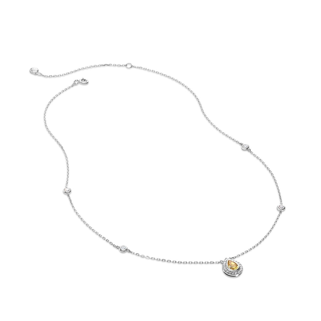 Silver Carat London Emile Yellow Pendant on Chain CN925W-EMIL-MY