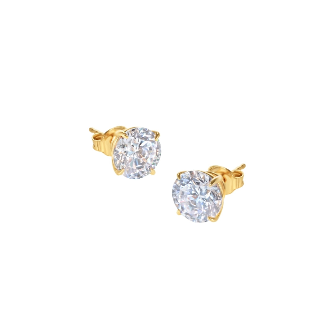 9ct YG Carat London Eternal 4 Prong Stud Earrings 2 X 1.0CT SIZE STONES CE9KY-ETER-W65