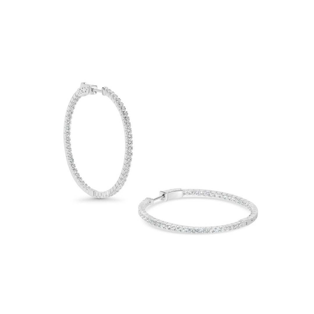 Silver Carat London Paloma Hoop Earrings CE925W-PALO