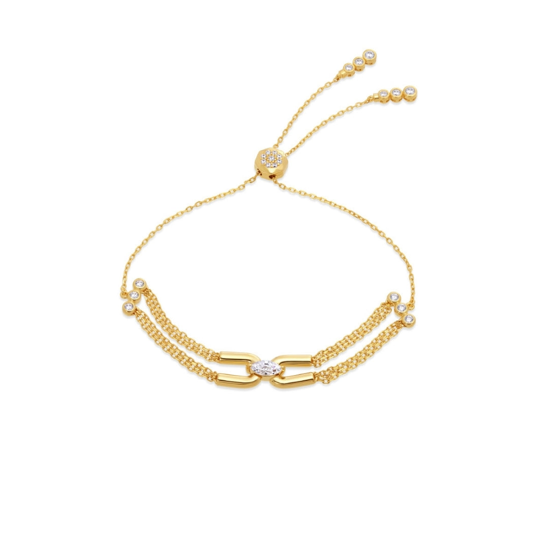 Carat London 18ct YG Vermeil Stevie Bracelet CB925Y-STEV
