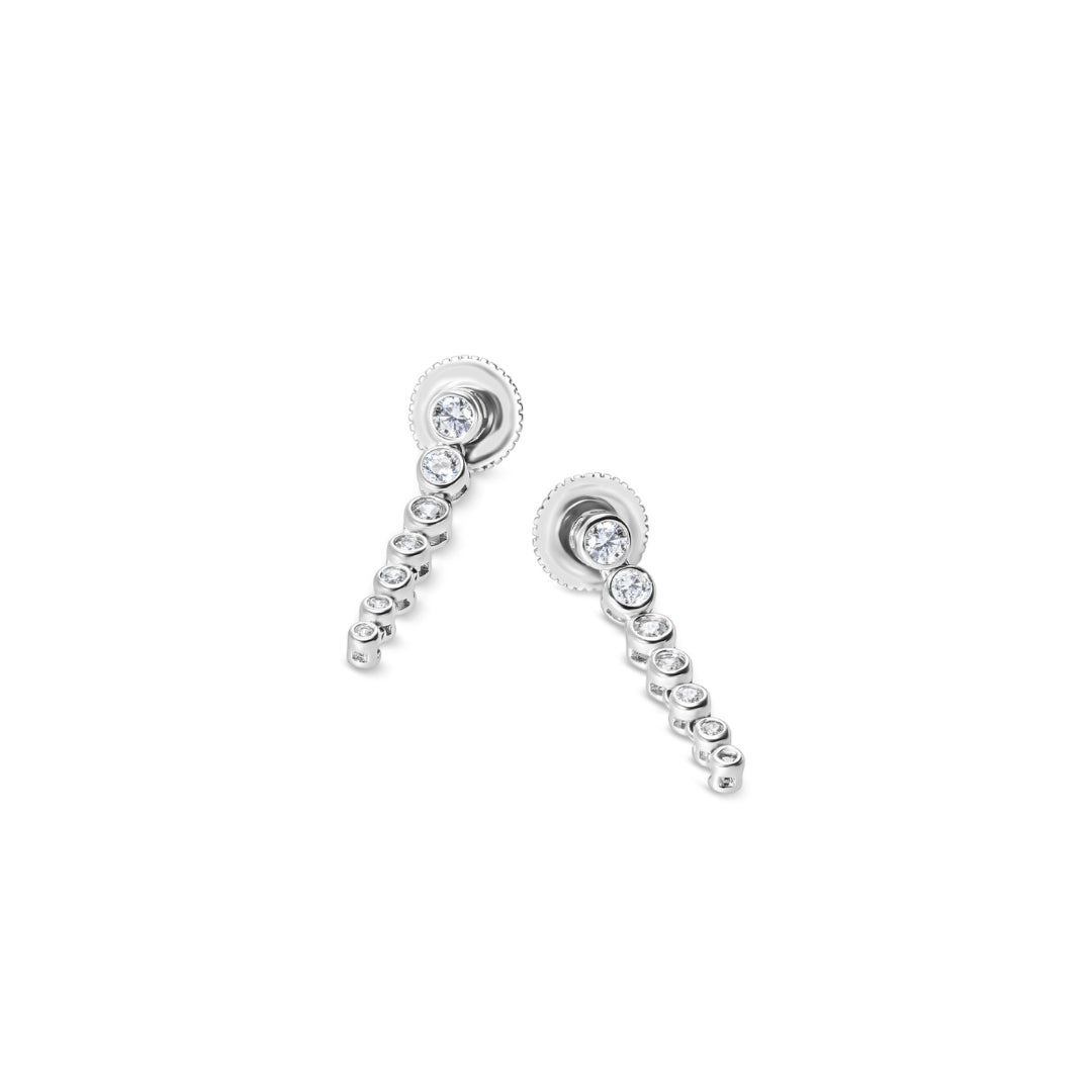 Carat London WGP Silver Baby Quentin Drop Earrings CE925W-QUEN-BABY