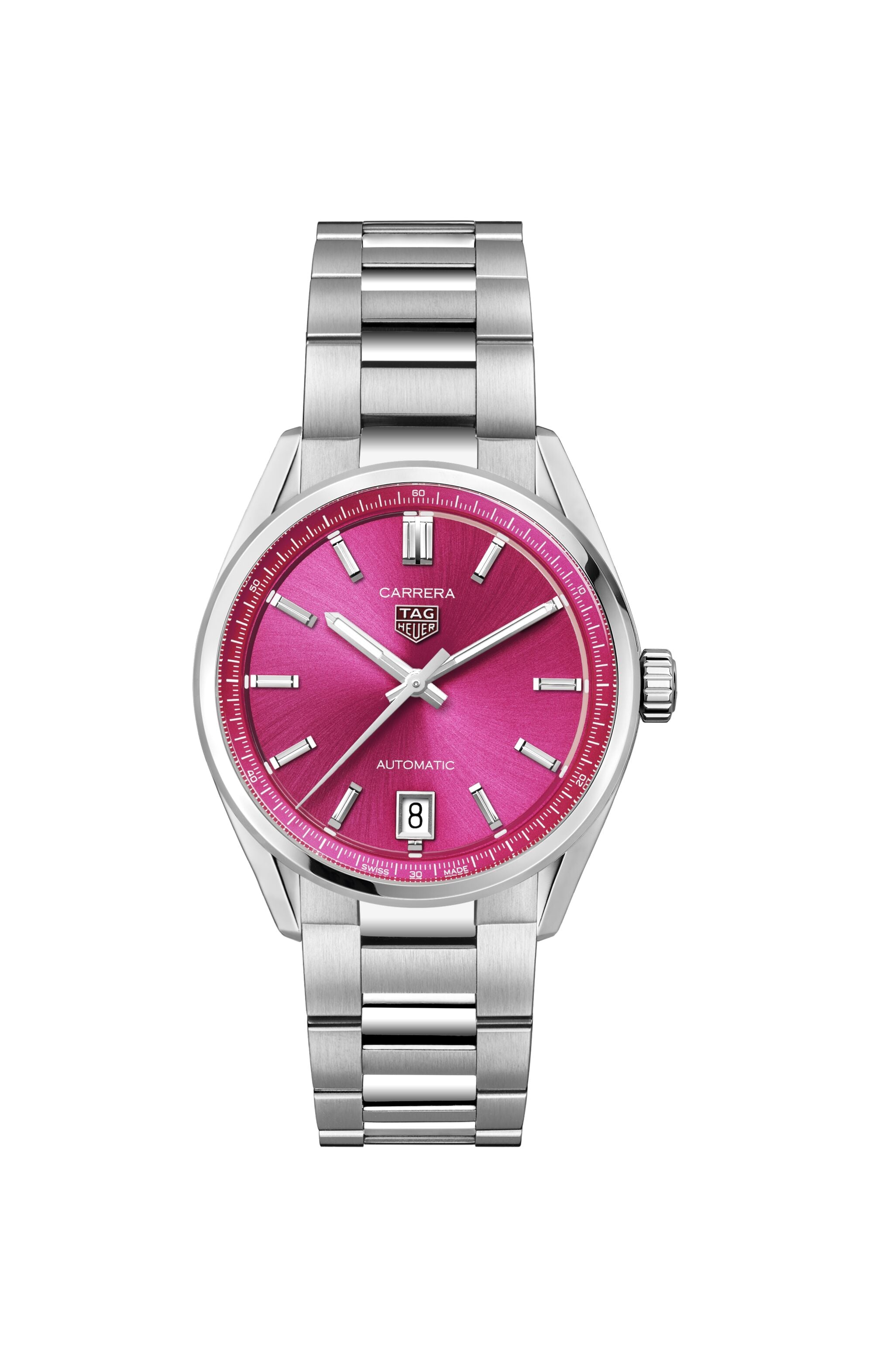 Pre Owned Tag Heuer Carrera 36mm Pink Dial