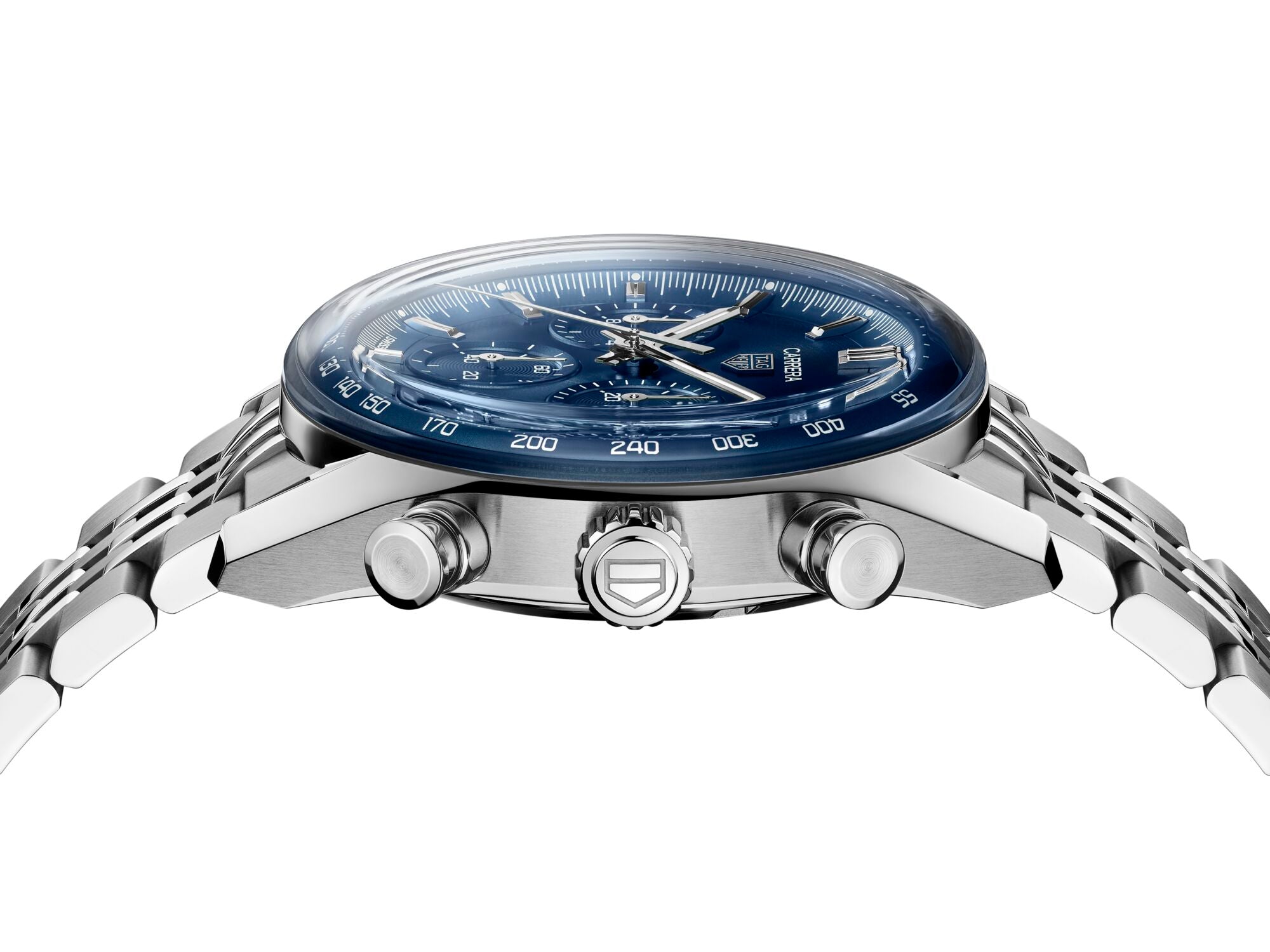 Gents Tag Heuer Carrera Automatic Chronograph Calibre TH20-01 Steel Bracelet Blue Dial and Bezel CBS2113.BA0053
