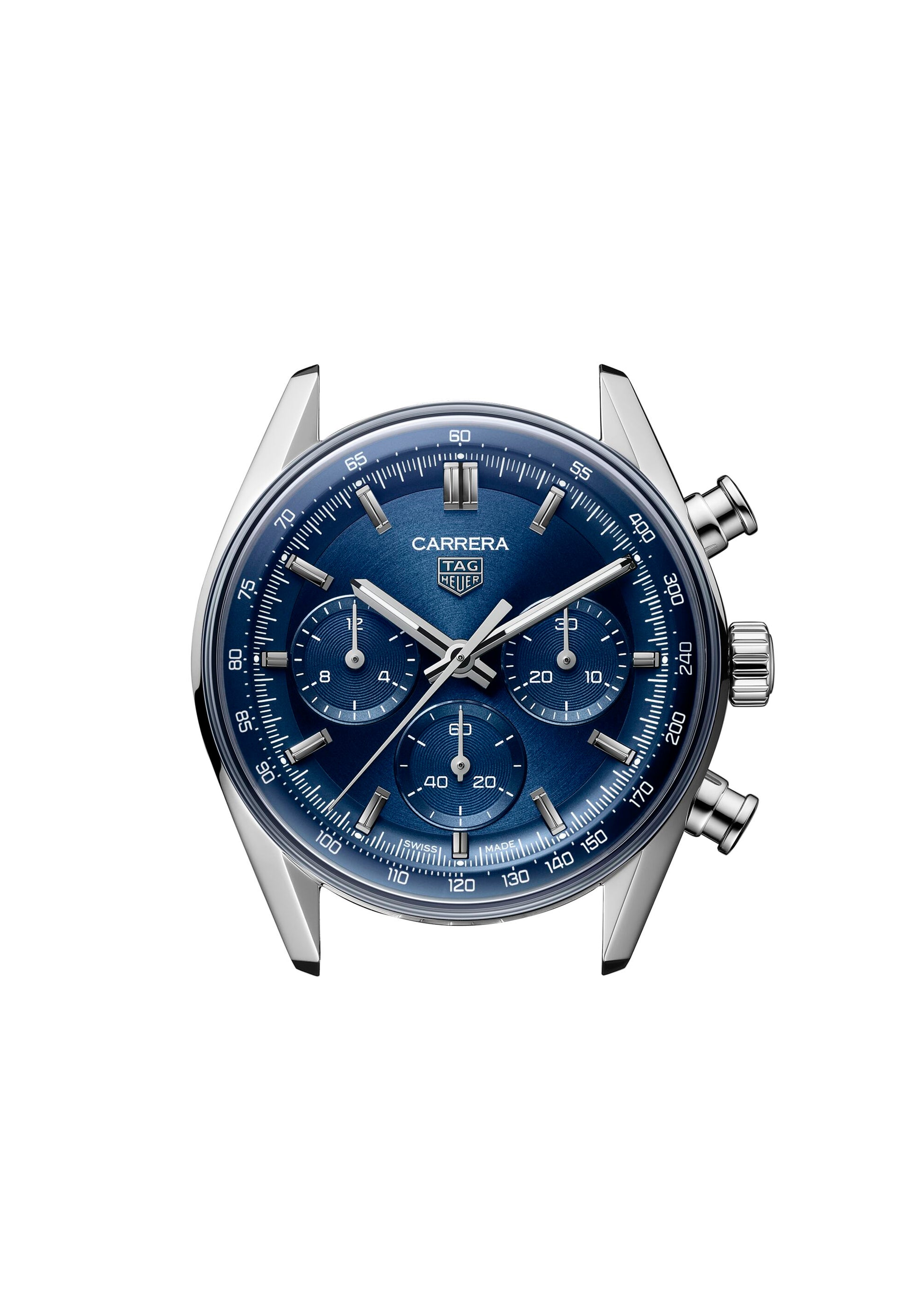 Gents Tag Heuer Carrera Automatic Chronograph Calibre TH20-01 Steel Bracelet Blue Dial and Bezel CBS2113.BA0053