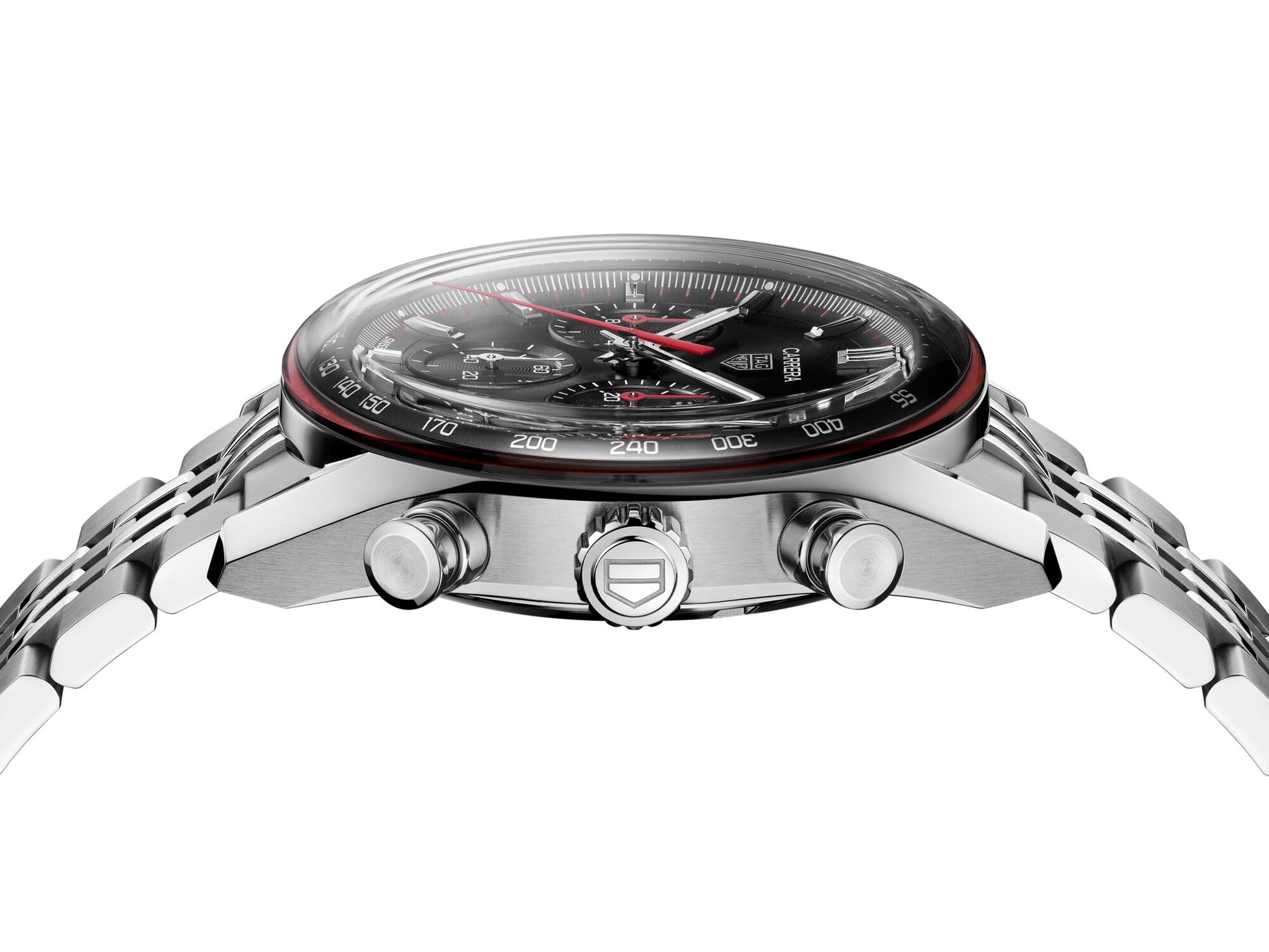 Gents Tag Heuer Carrera Automatic Chronograph Calibre TH20-01 Steel Bracelet Black Dial and Bezel CBS2114.BA0053