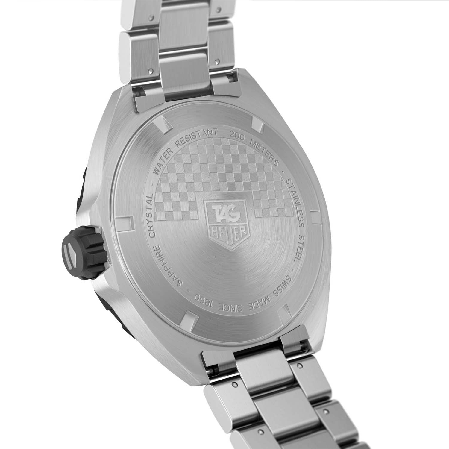 Gents Tag Heuer Formula 1 Quartz Steel Bracelet Black Bezel Black Baton Dial Date WAZ1110.BA0875
