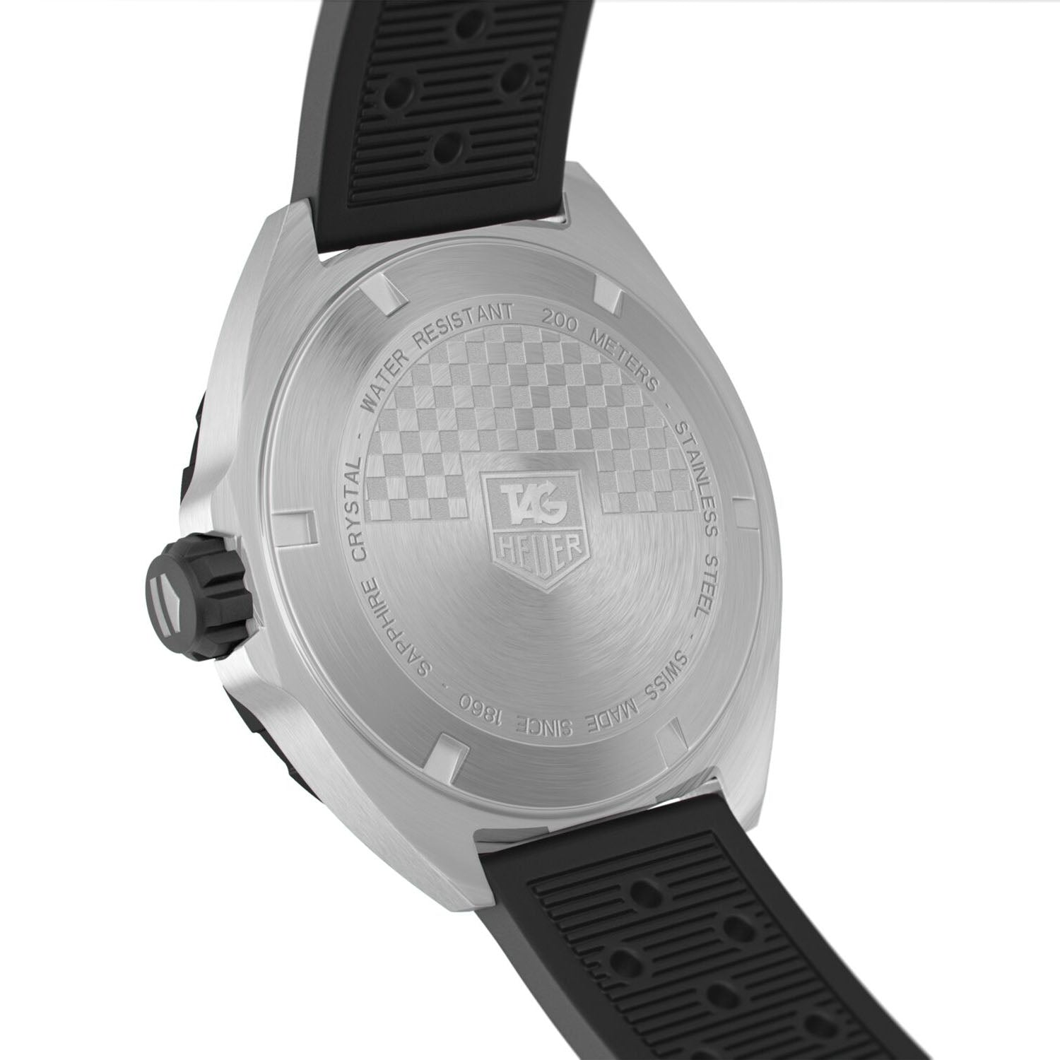 Gents Tag Heuer Formula 1 Quartz 41mm Steel Black Rubber strap Black Dial