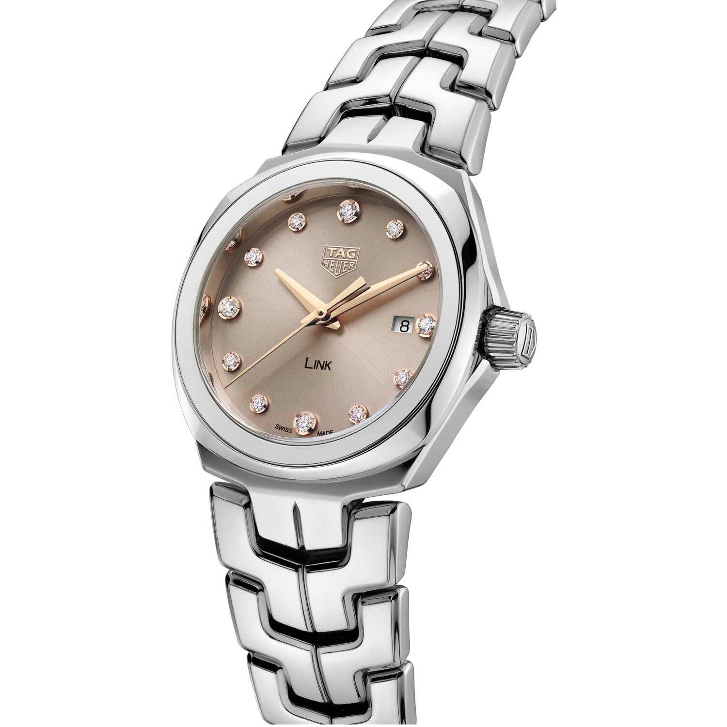TAG Heuer Link  Quartz Ladies Taupe Steel Watch