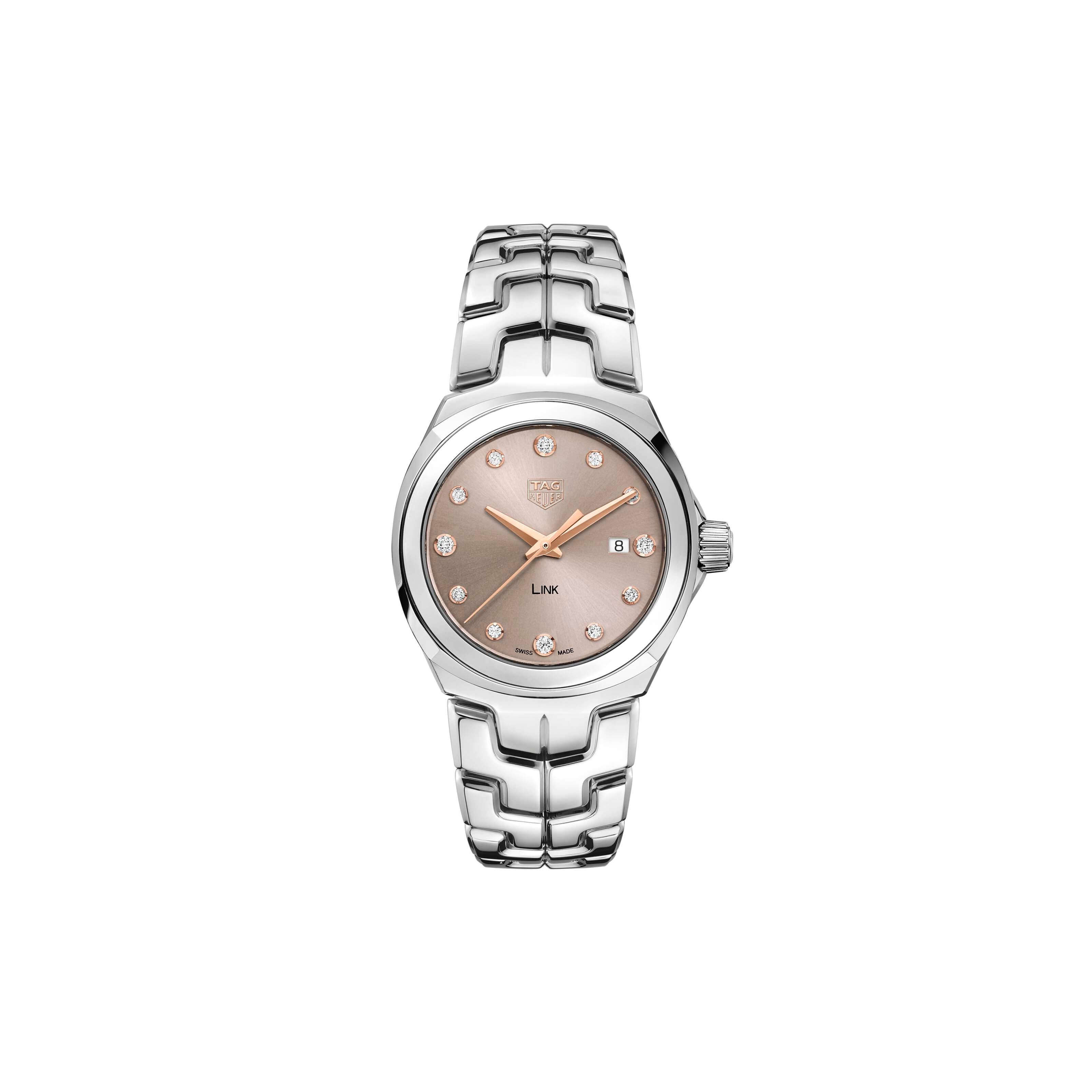 TAG Heuer Link  Quartz Ladies Taupe Steel Watch