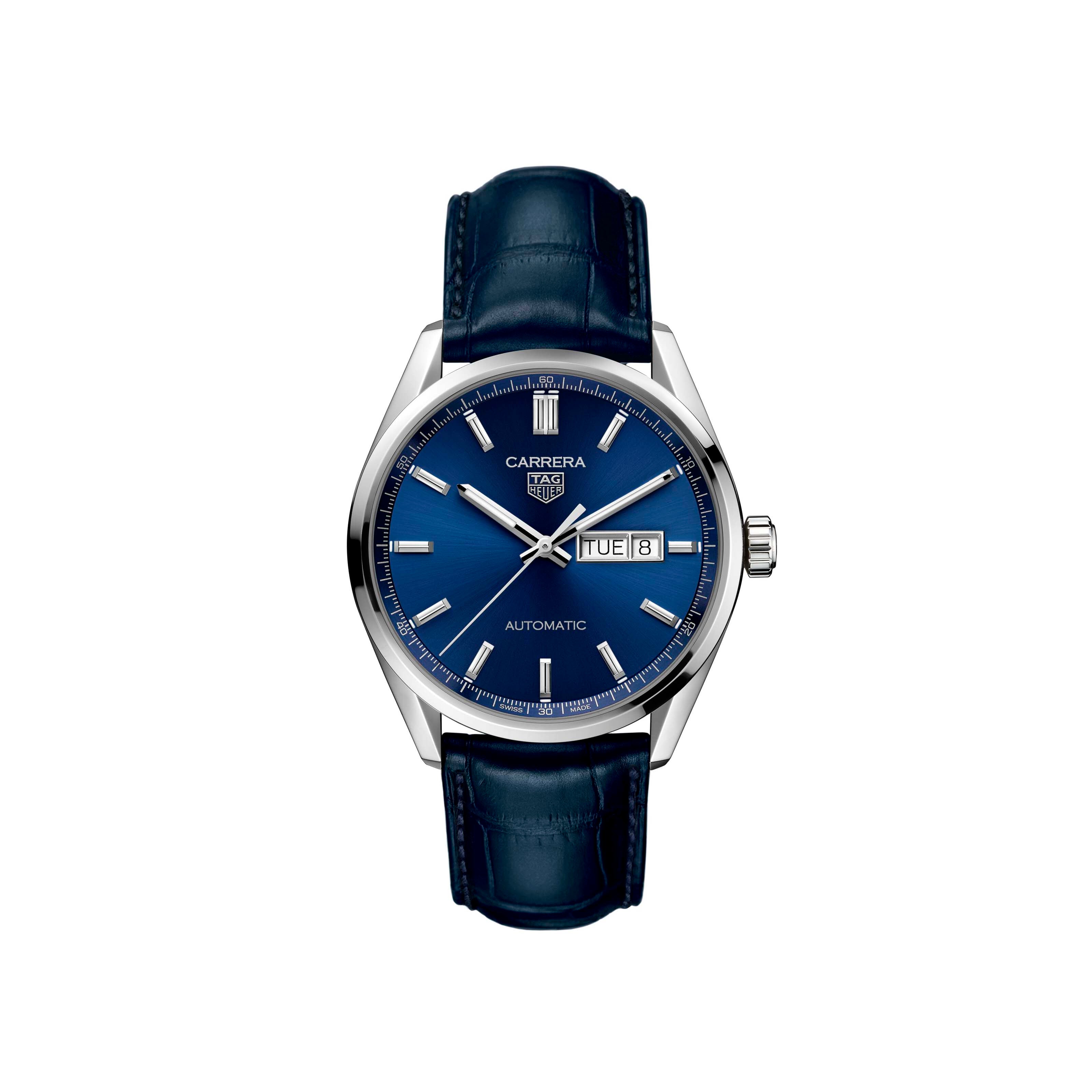 TAG Heuer Carrera  Calibre 5 Automatic Mens Blue Steel Watch 41mm