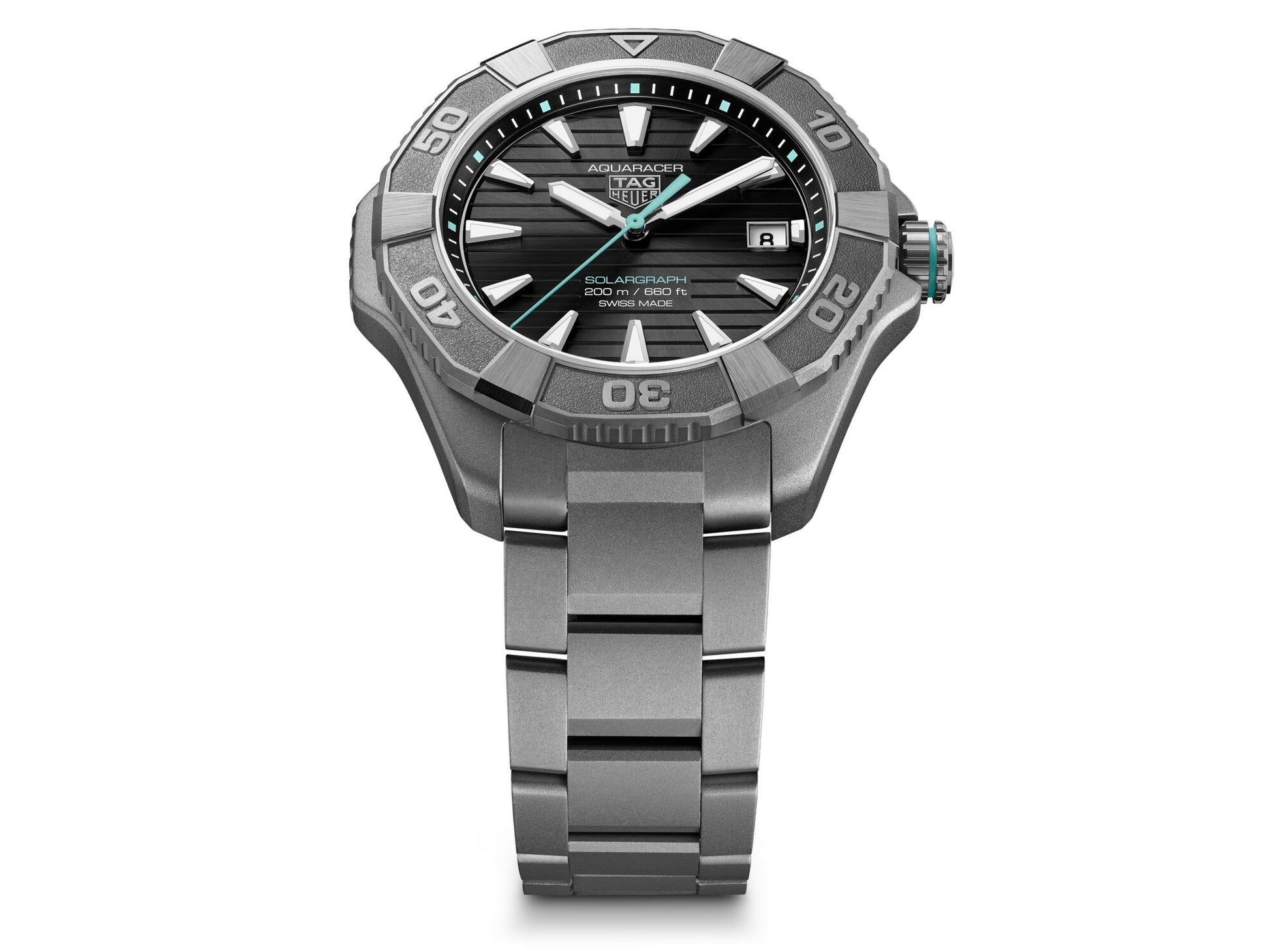 Gents Tag Heuer Aquaracer Professional 200 Solargraph 40mm Titanium Black Dial WBP1184.BF0008
