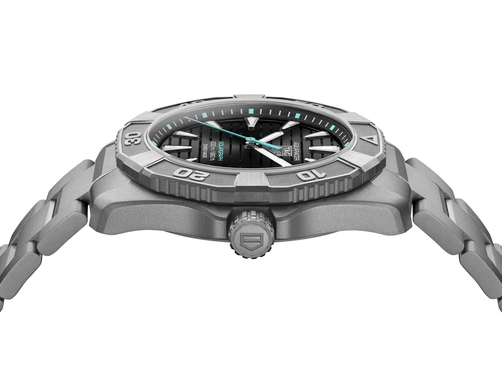 Gents Tag Heuer Aquaracer Professional 200 Solargraph 40mm Titanium Black Dial WBP1184.BF0008