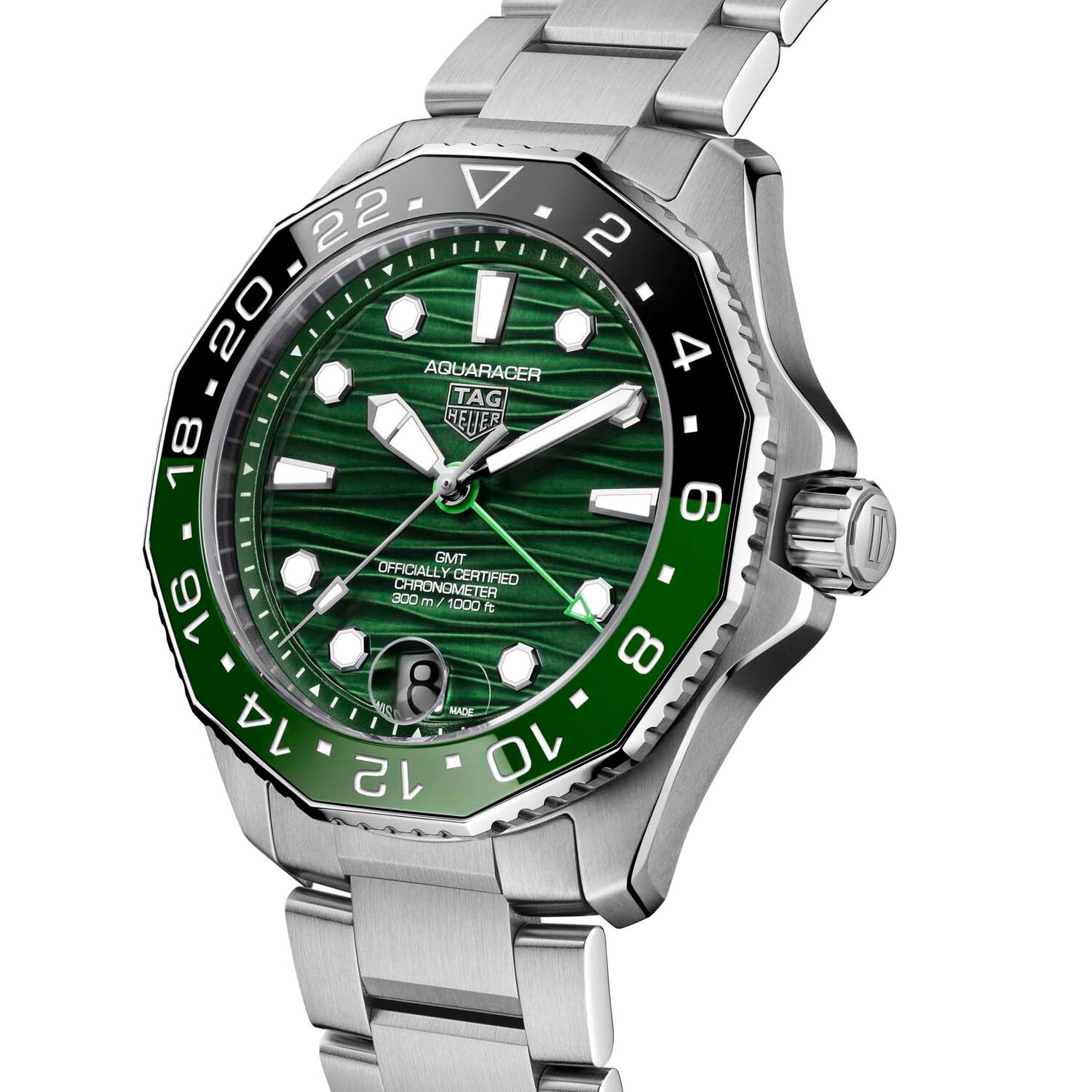 Gents Tag Heuer Aquaracer Professional 300 GMT Steel Bracelet