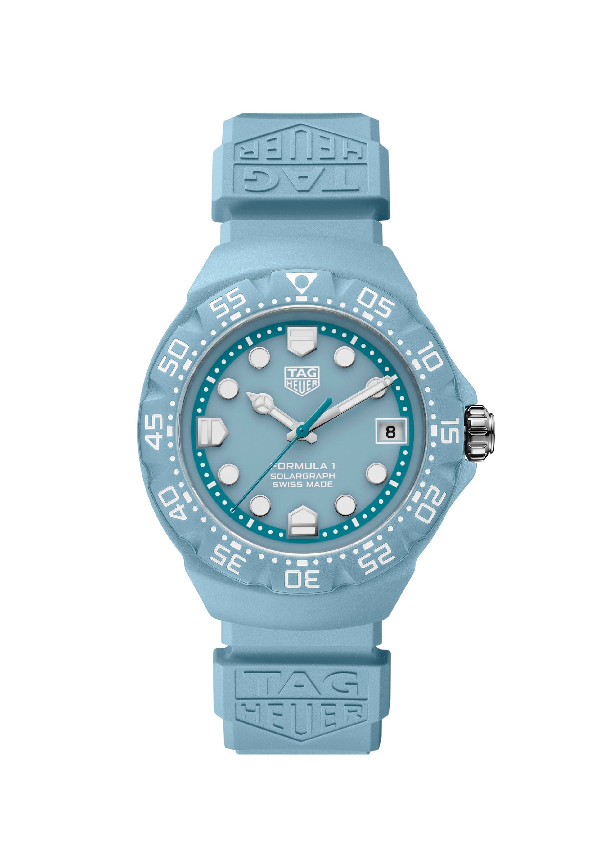 Tag Heuer Formula 1 Solargraph 38mm Blue Dial Blue Rubber Strap  WBY1163.FT8113