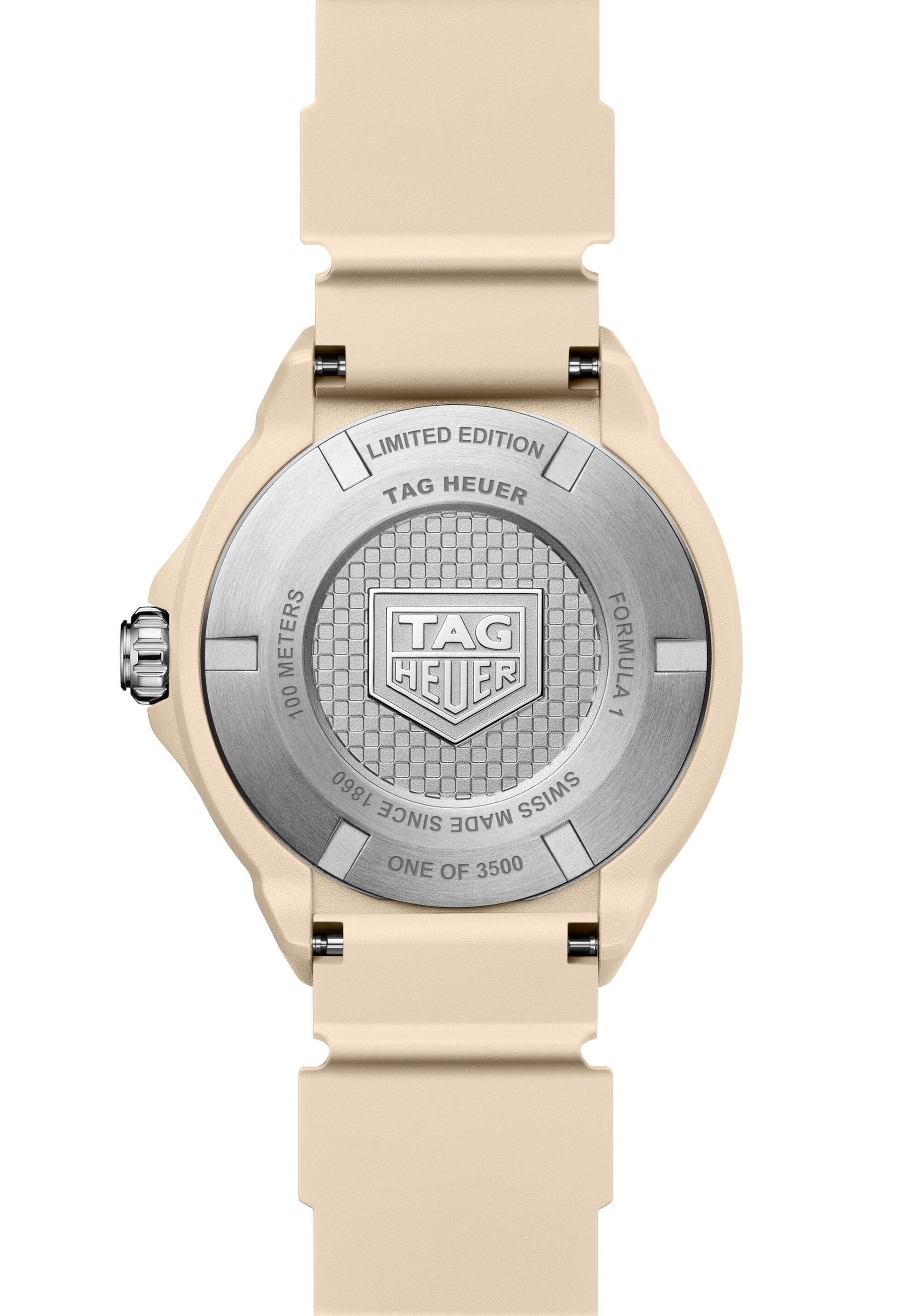 Tag Heuer Formula 1 Solargraph 38mm Beige Dial Beige Rubber Strap WBY1164.FT8114