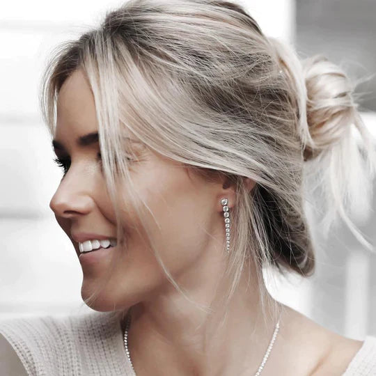 Silver Carat London Quentin Drop Earrings